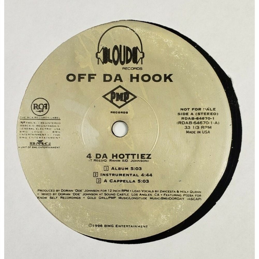Off Da Hook – 4‎ Da Hottiez / 4 Da B****** Vinyl, 12", 33RPM, Promo VG+/VG+